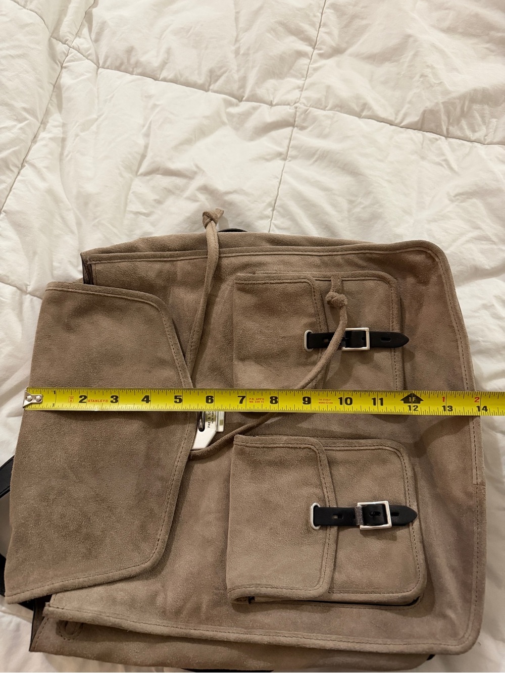 rag & bone Suede Taupe Backpack - Picture 15 of 16